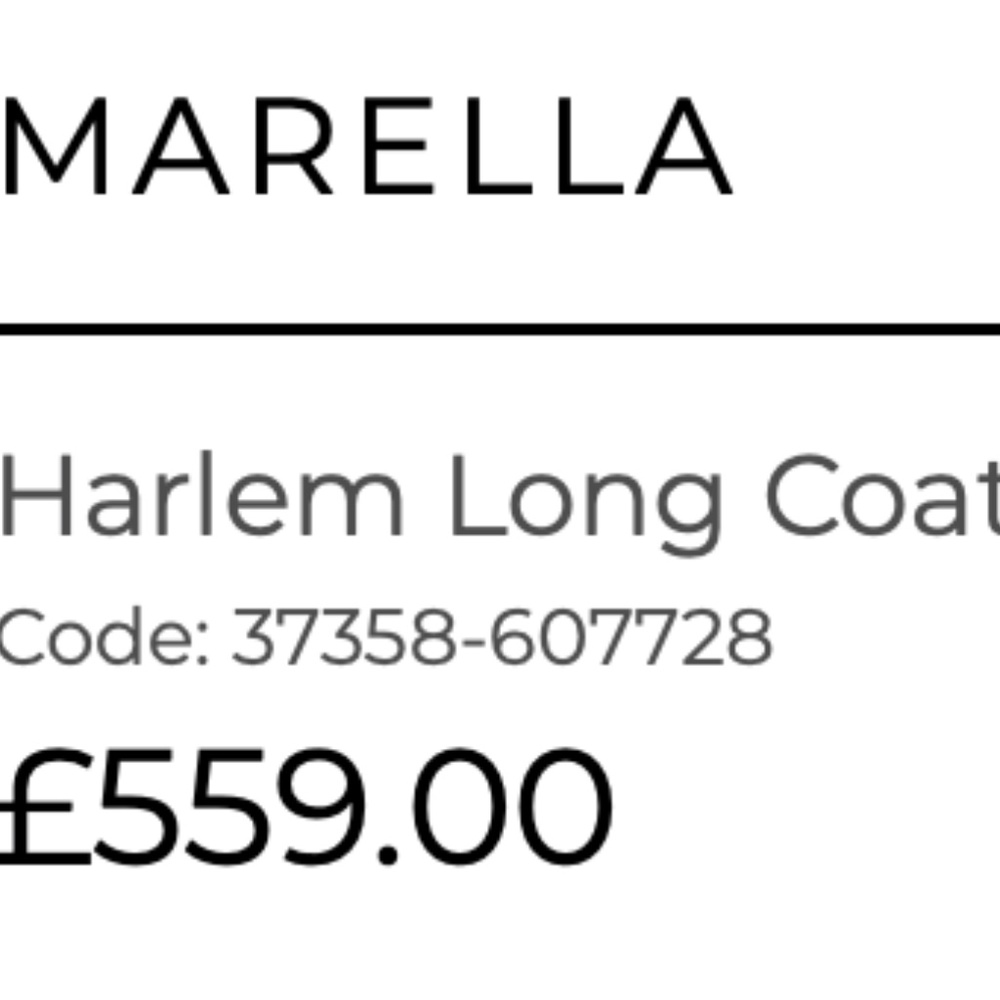 Marella Harlem Long Coat NWT - Picture 5 of 8